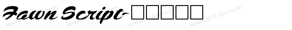 Fawn Script字体转换